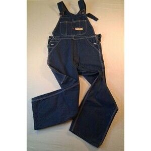 Vintage Big Mac Denim Overalls Mens 34x28 Dark Wash Workwear NWOT Deadstock
